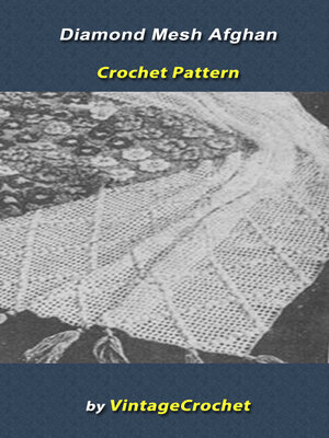 cover image of Diamond Mesh Afghan Vintage Crochet Pattern